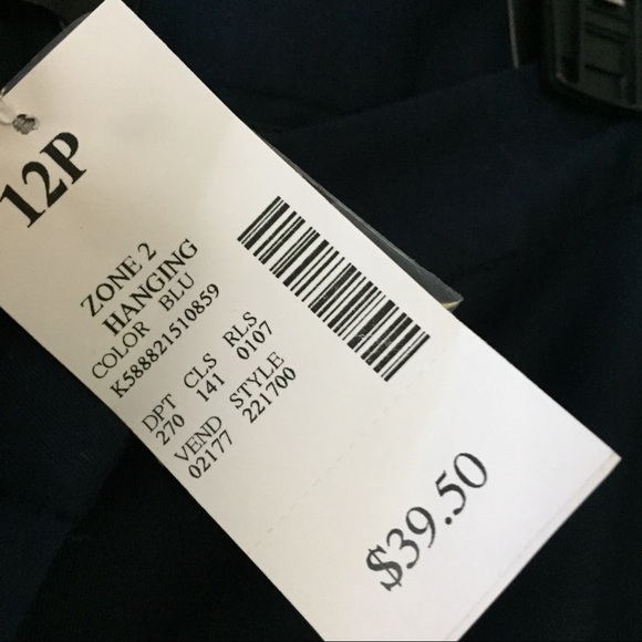 NWT Petite Sophisticate Navy Bootcut Pants Sz 12P - Picture 6 of 7